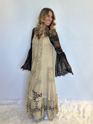 Jaded Gypsy -  Daisy Dreaming Dress Vintage Tea Stain