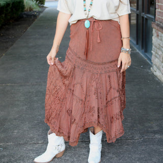 Dancing Through the Night Skirt Copper - White Lily Boutique