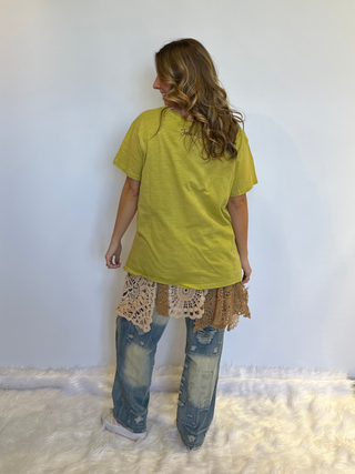 Oversized Jaded Gypsy Moon Dance Boho graphic tee with relaxed fit and vintage-inspired design