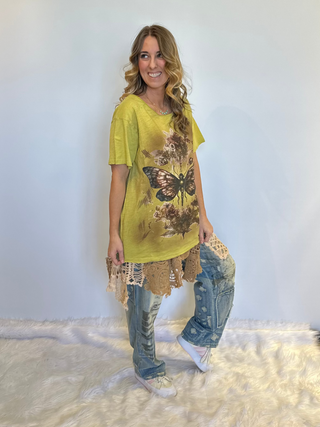 Oversized Jaded Gypsy Moon Dance Boho graphic tee with relaxed fit and vintage-inspired design