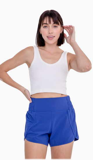 Ribbed Seamless Cropped Tank Top - White Lily Boutique