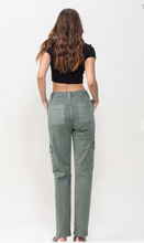 High Rise Straight Denim Jean With Cargo Pocket Detail - Dixie