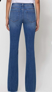 Vervet Alison Mid Rise Mini Flare with Raw Hem Jeans