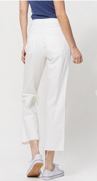 Flying Monkey 90s Vintage Ankle Straight Jeans - White Lily Boutique