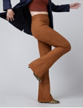Faux Suede Flare Pants by Spanx
