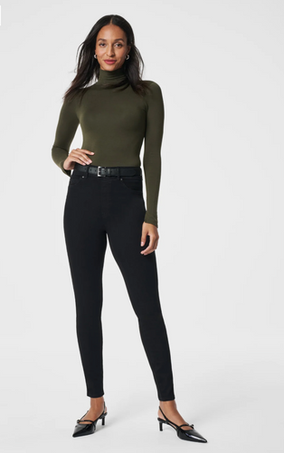 Ankle Skinny Jeans In Clean Black by Spanx