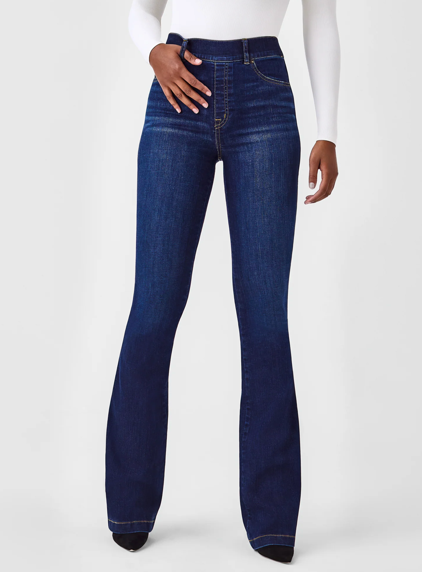 spanx flared jeans midnight shade 