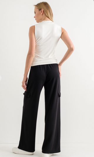 Double Layered Mock Neck Sleeveless Top - White Lily Boutique