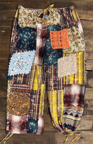 Jaded Gypsy Stormy Nights wide-leg pants in moody, storm-gray tones with relaxed boho drape. 
