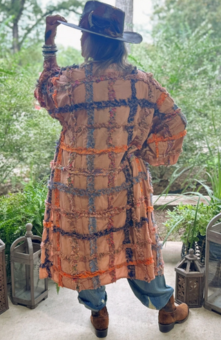 Jaded Gypsy Paths Crossed lightweight open front duster with relaxed boho drape