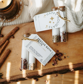 Festive Bath Salts -Stocking Stuffers & Christmas Ornaments