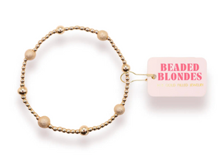 Noelle Stardust Stackable Beaded Blondes 14k gold fill beaded bracelets