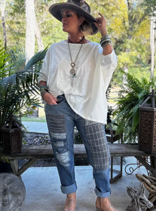 Jaded Gypsy | Be Free Oversized Cotton Tunic in Parchment