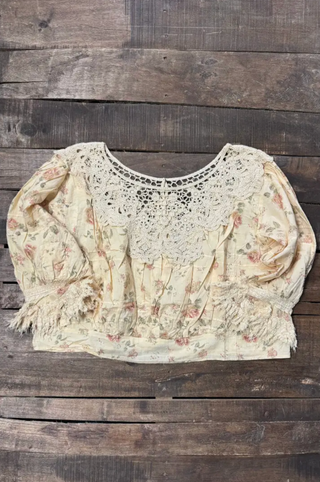 Jaded Gypsy Forever Bloom | Artisanal Floral Crochet Blouse in Premium Cotton
