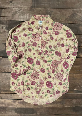 Jaded Gypsy Artisanal Floral Cotton Blouse | The To The Point Shirt