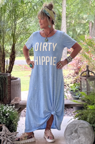 Jaded Gypsy Dirty Hippie Dress - Blessful Blue