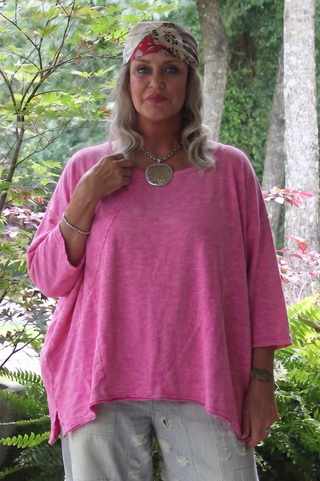 Jaded Gypsy | The Be Free Tunic Top: Vintage Dragonfruit Edition