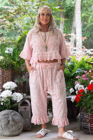 Jaded Gypsy Softly Worn Eyelet Bloomers - Rose