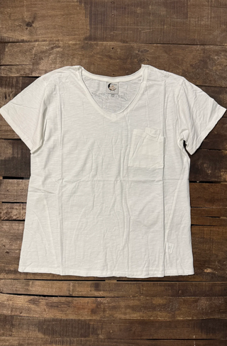 Jaded Gypsy Moon Dance Tee V-Neck - Parchment