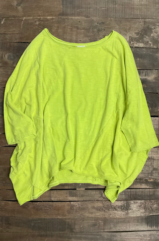 Jaded Gypsy Be Free Top | Artisanal Preshrunk Luxury Cotton In VINTAGE CHARTREUSE