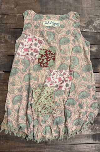 Wildflower Stroll Dress: Artisanal Cotton Patchwork by Jaded Gypsy