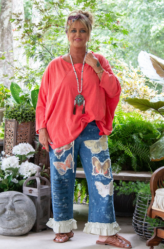 Jaded Gypsy "BE FREE" Tunic Top In VINTAGE WATERMELON