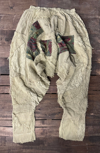 Sunsetter Drift Artisanal Harem Pants in Oat | Designer Jaded Gypsy