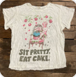Jaded Gypsy Worn and Weathered Tee - Eat Cake