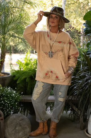 Jaded Gypsy Cloud Dancer Sweatshirt - Tea Stain