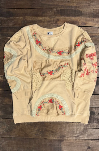 Jaded Gypsy Cloud Dancer Sweatshirt - Tea Stain