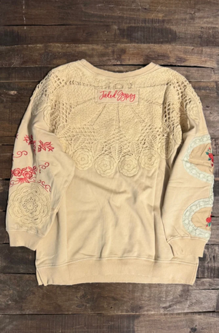 Jaded Gypsy Cloud Dancer Sweatshirt - Tea Stain
