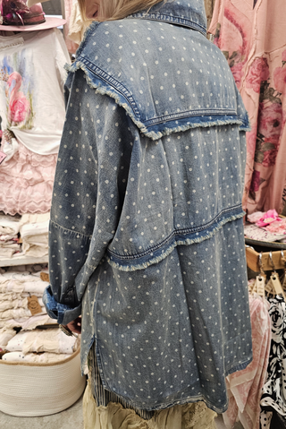 Denim Polka Dot Shirt by A Rare Bird