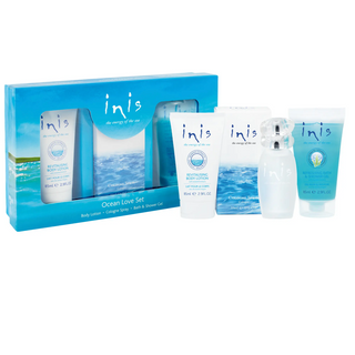 Inis Ocean Love Gift Set Body Lotion, Cologne Spray and Bath and Shower Gel 