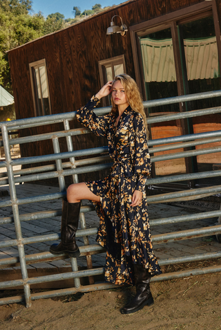 Floral Nights Wrap Dress - White Lily Boutique