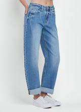 Super High Rise Double Cuff Barrel Denim Jean