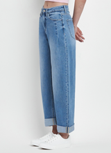 Super High Rise Double Cuff Barrel Denim Jean