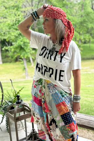 Jaded Gypsy Dirty Hippie Tee Parchment