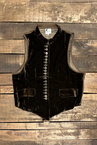 Mesmerized Velvet Vest - White Lily Boutique