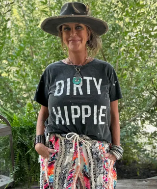 Jaded Gypsy Dirty Hippie Tee Vintage Black