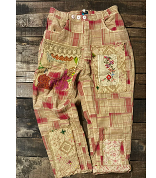 Traveling On Pants - Magenta Plaid - White Lily Boutique