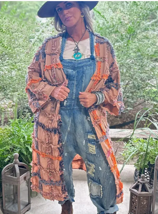 Jaded Gypsy Paths Crossed lightweight open front duster with relaxed boho drape