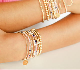 Stackable Beaded Blondes 14k gold fill beaded bracelets BE Still Charm Bracelet
