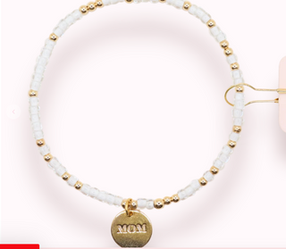 Stackable Beaded Blondes 14k gold fill beaded bracelets Mom Charm