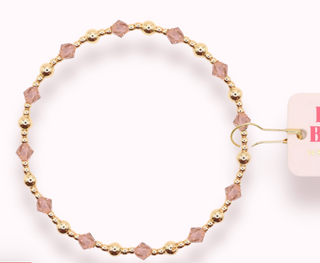 Stackable Beaded Blondes 14k gold fill beaded bracelets blush pink June