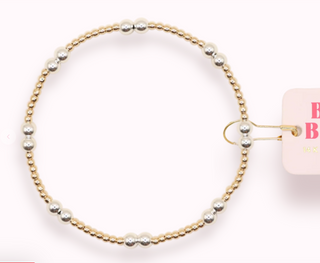 Leah Bracelet in Gold with Silver Bracelet