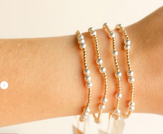 Leah Bracelet in Gold with Silver Bracelet