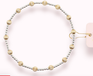 June Fluted in Silver with Gold Bracelet