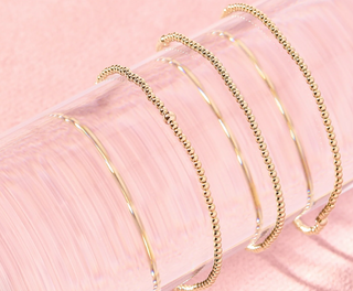 2MM Gold Beaded Bracelet