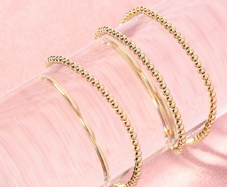 3MM Gold Beaded Bracelet