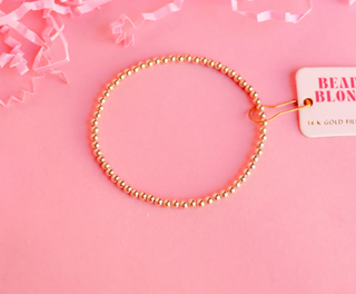 3MM Gold Beaded Bracelet